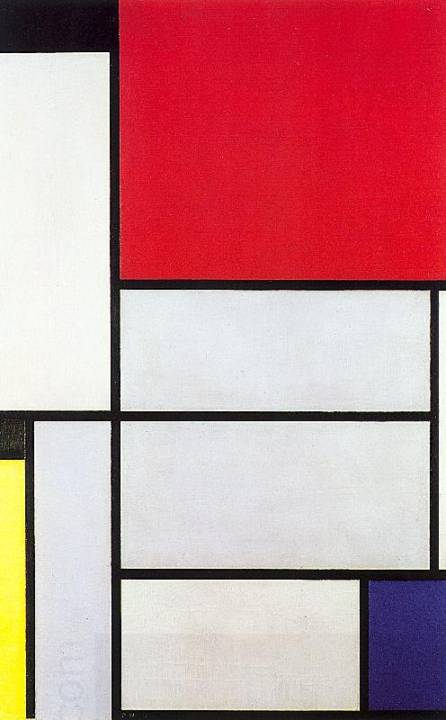 Piet Mondrian Composition with Black, Red, Gray, Yellow, and Blue China oil painting art